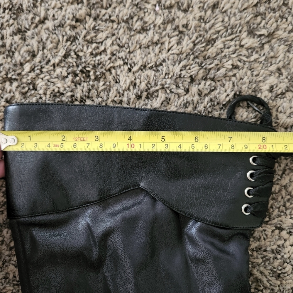 Colin Stuart Victoria's Secret Black Over The Knee High Heel Boots - Picture 10 of 10